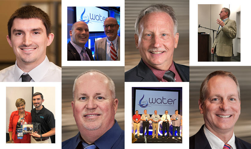 We're recognizing GRW employees who received awards and/or recognition during the 2019 Water Professionals Conference held August 19-21 in Louisville. Shown with a few conference activity shots are (from left) Josh Flanery, Scott Clark, Robert Bates, and Brad Montgomery.