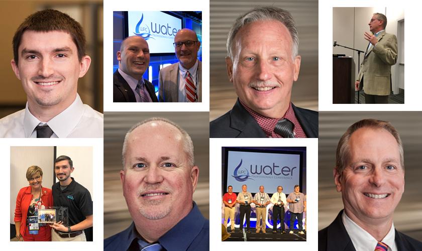 We're recognizing GRW employees who received awards and/or recognition during the 2019 Water Professionals Conference held August 19-21 in Louisville. Shown with a few conference activity shots are (from left) Josh Flanery, Scott Clark, Robert Bates, and Brad Montgomery.